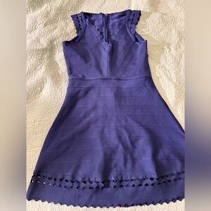 Elegant Women's Scalloped Purple Maxi Dress